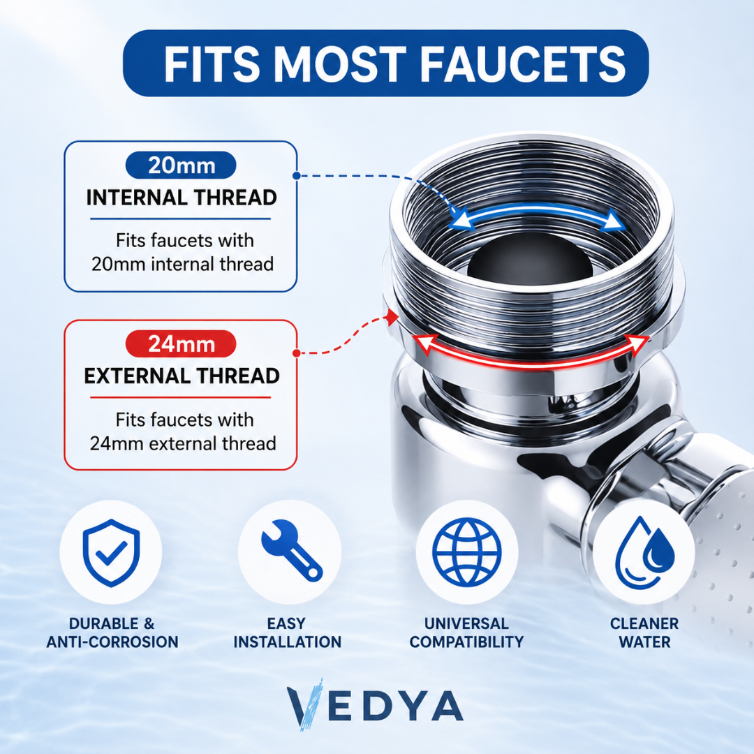 1440° Rotating Faucet Attachment + 2 Replacement  Filter FREE