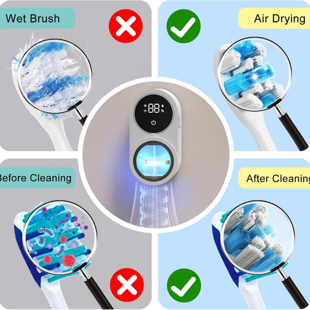 UV Toothbrush Sanitizer & Wall Mount Holder