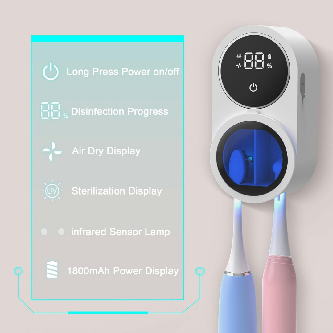UV Toothbrush Sanitizer & Wall Mount Holder