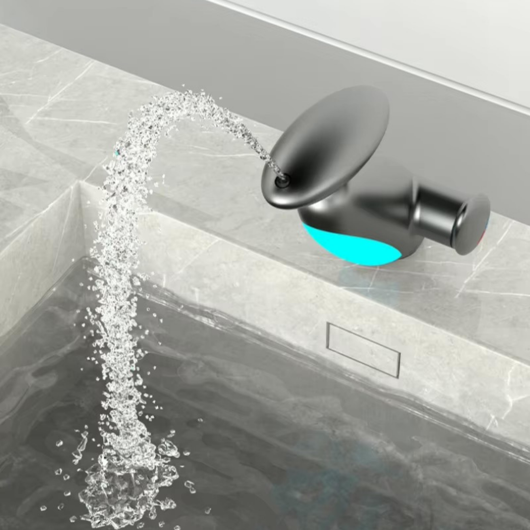 Smart LED Temperature Display Faucet – Swan Design