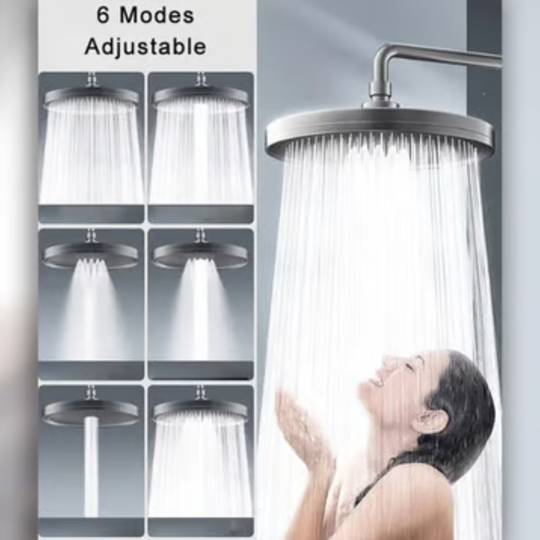 6-Mode Round Rainfall Shower Head