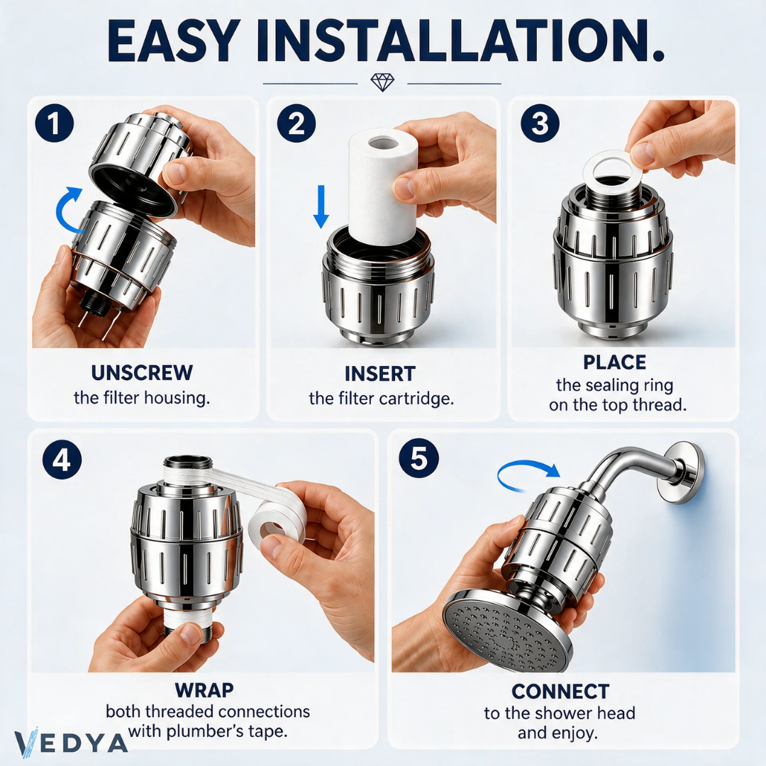Replacement Filter Cartridge for Rainfall Shower Head