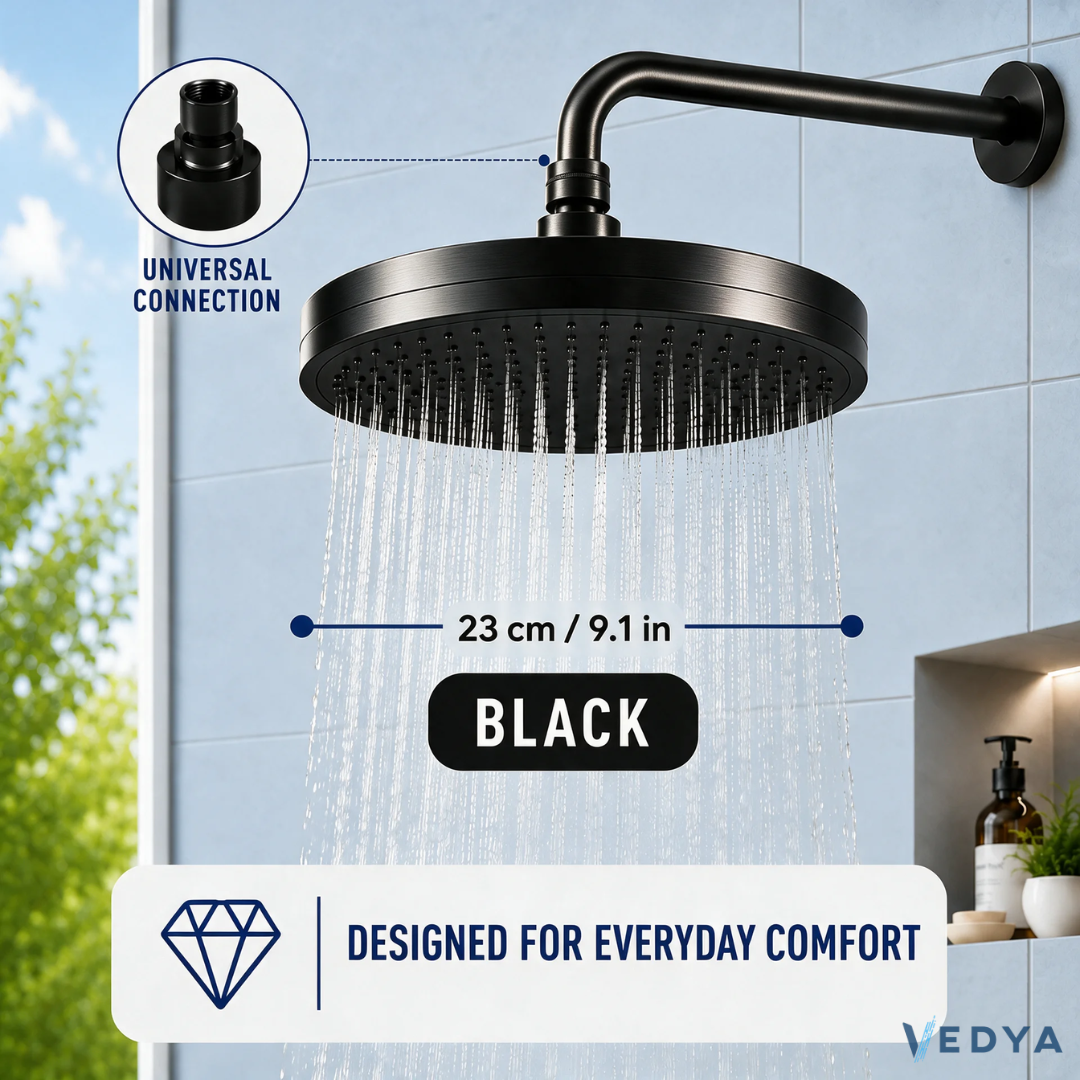 6-Mode Round Rainfall Shower Head
