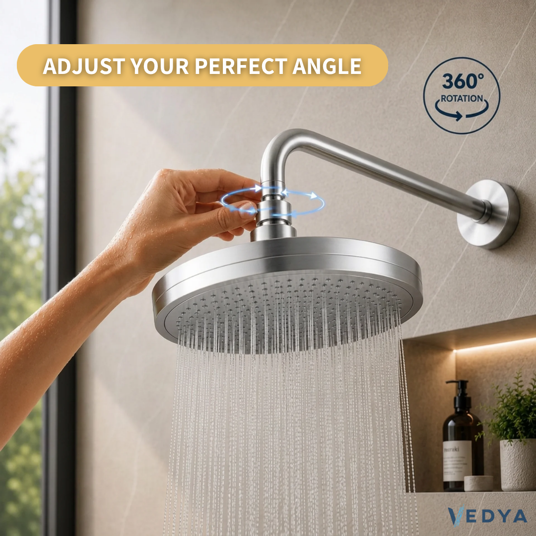 6-Mode Round Rainfall Shower Head