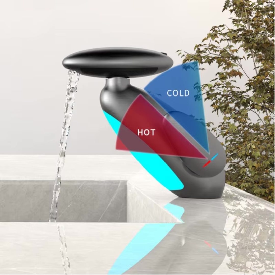 Smart LED Temperature Display Faucet – Swan Design