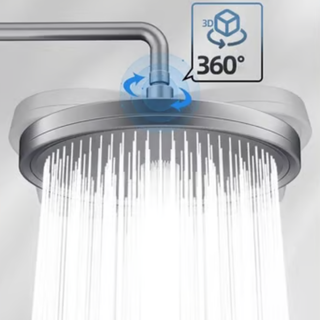 6-Mode Round Rainfall Shower Head