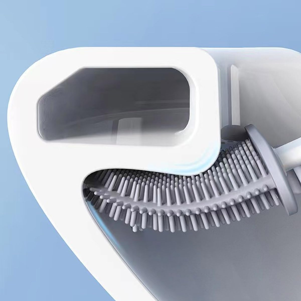 Hygienic Silicone Toilet Brush with Wall Mount