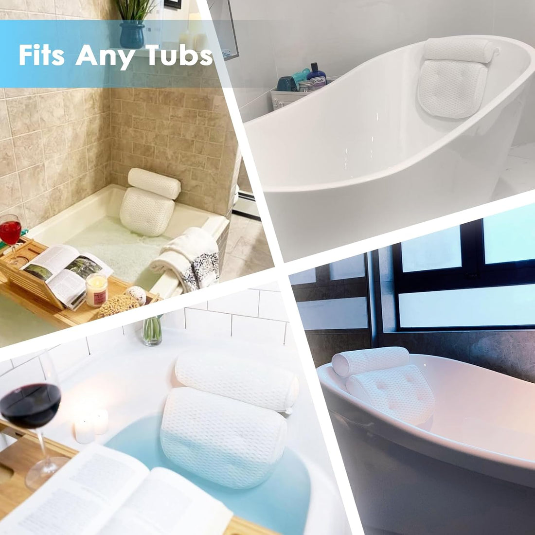 Bath Pillow for Bathtub Support Neck