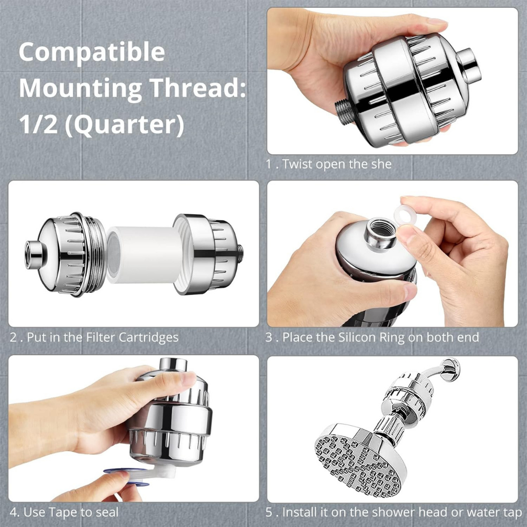 20 Stage Shower Filter for Chlorine Removal