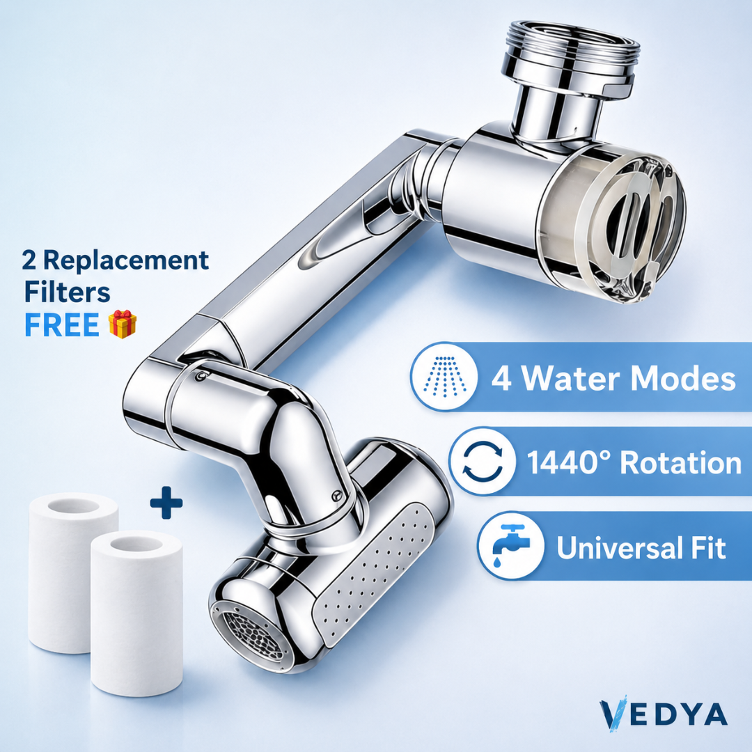 1440° Rotating Faucet Attachment + 2 Replacement  Filter FREE