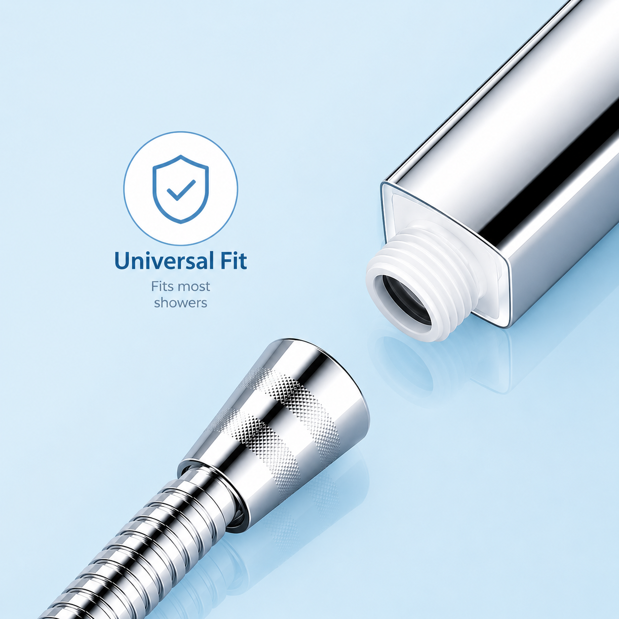 Universal 1/2" connection for quick, hassle-free installation.