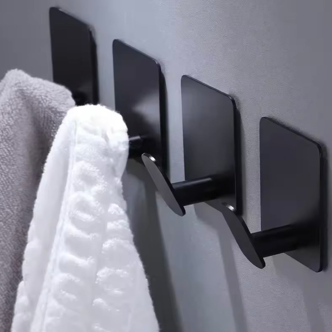 Self-Adhesive Wall Hooks – 4 Pack Stainless Steel