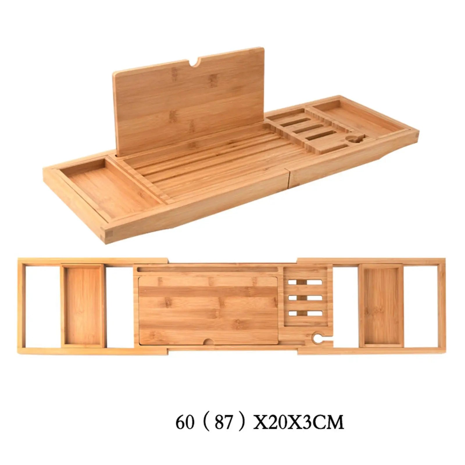 Expandable Luxury Wooden Bathtub Caddy Tray