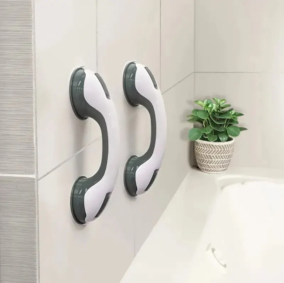 Suction Cup Shower Grab Bar – No Drill Safety Handle