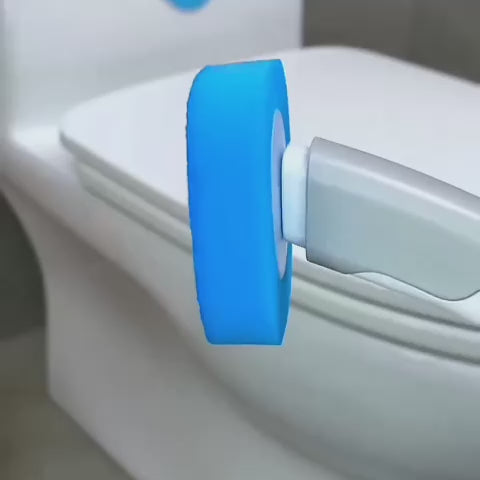 Touch-Free Toilet Brush with 18 Replacement Cleaning Heads