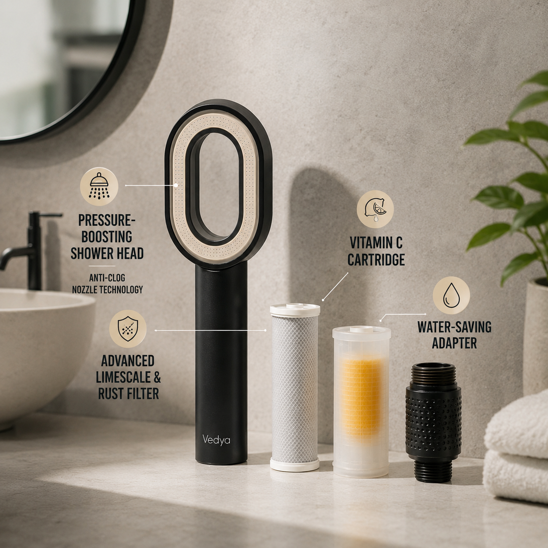 Ved-O Filtered Shower Head