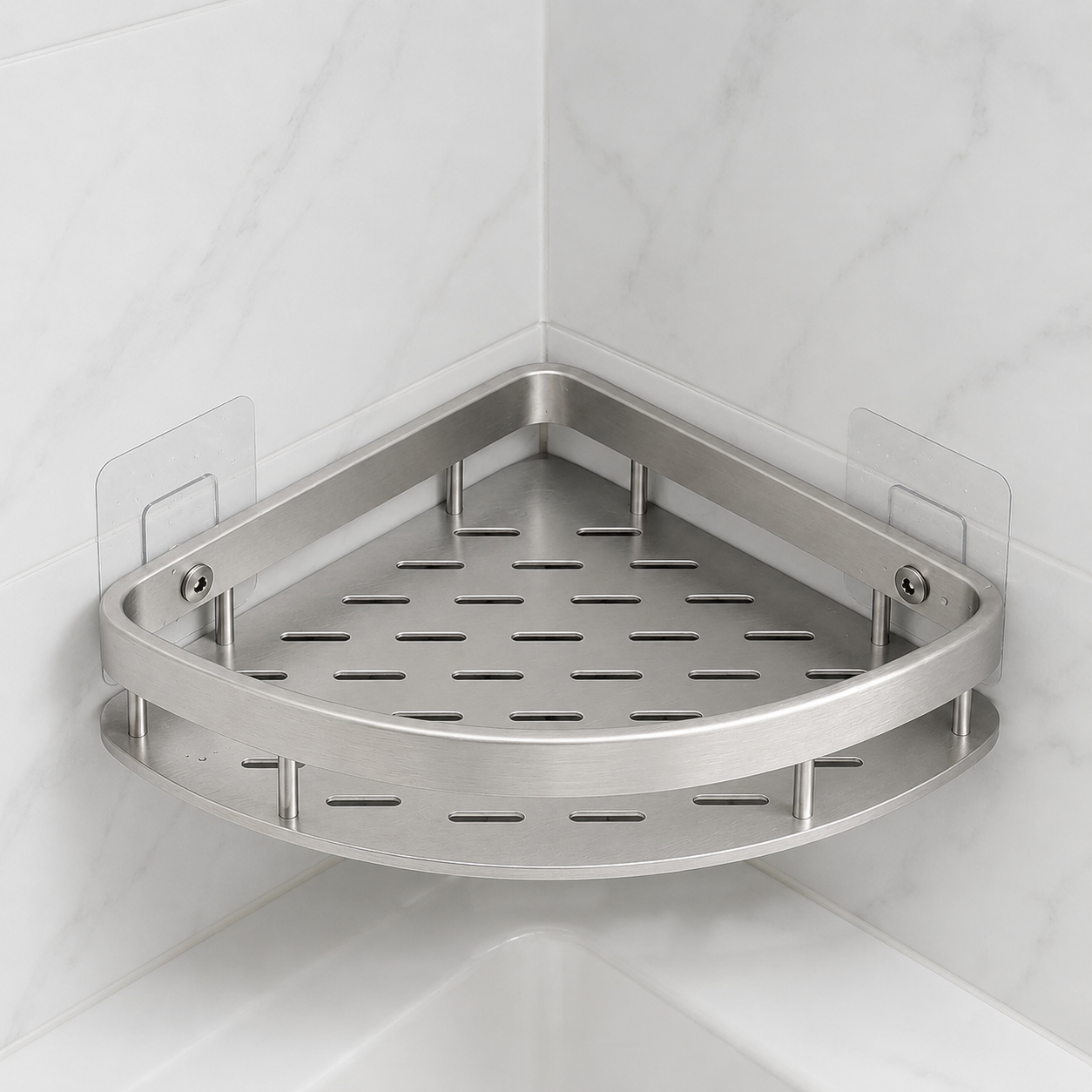 No Drill Corner Shower Shelf – Wall Mount Organizer